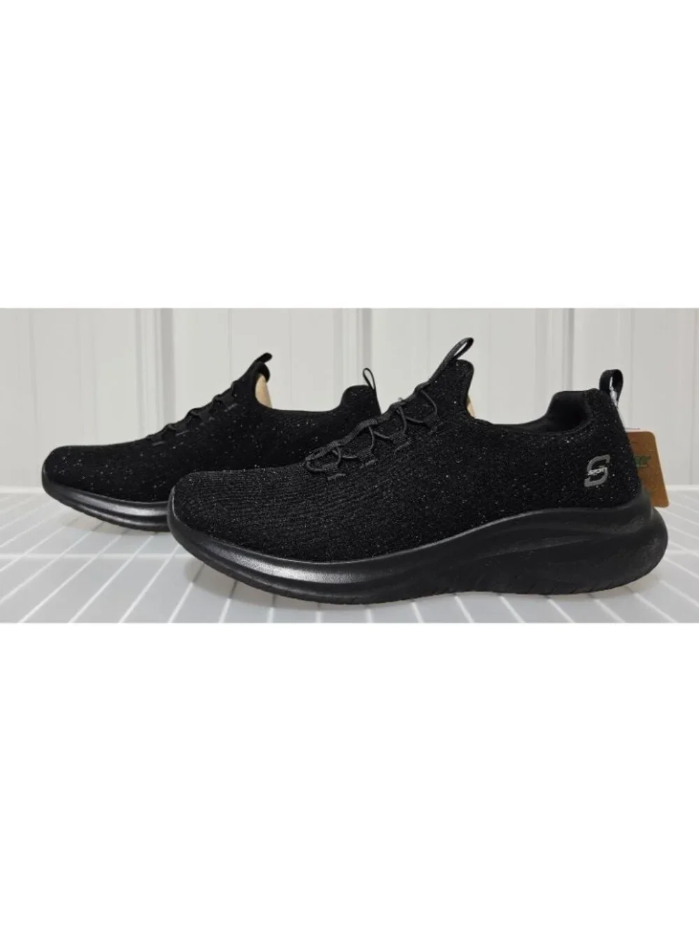 Skechers S Sport Charlize 2.0 Black Mesh Uppers Athletic Sneakers - Women's 8